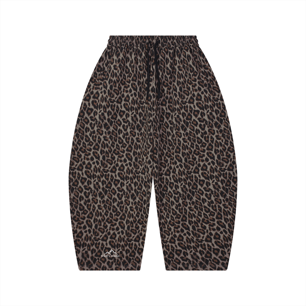 Unisex Leopard Barrel Leg Sweatpants
